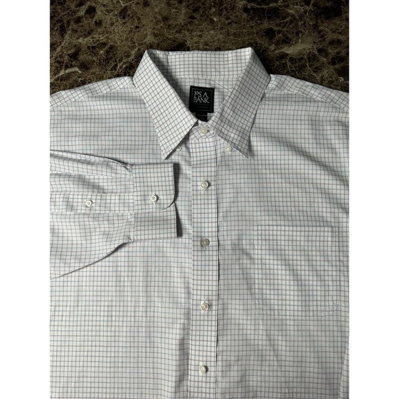 Jos. A. Bank Other - JOS A.BANK MEN’S Shirt TRAVELER BLUE/RED/WHITE PLAID BUTTON DOWN SIZE 18 1/2-34